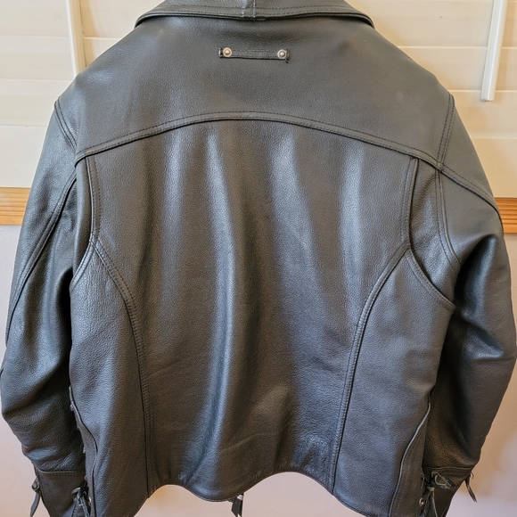 Genuine Leather Moto Jacket - Picture 2 of 12